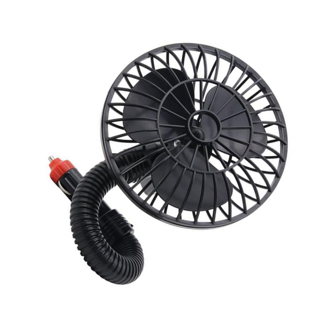 Mobestech 12v Portable Car Cooling Fan Adjustable Rotating Low Noise Vehicle Air Circulator for Comfort Cars and Rvs Energy Efficient Lightweight Design