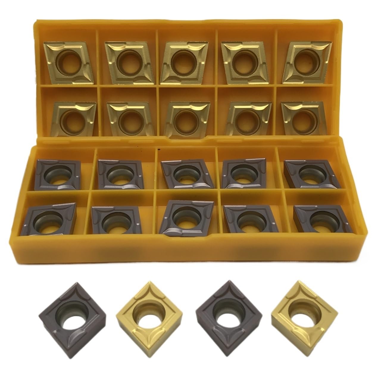 Torneado externo CNC con insertos de carburo CCMT120404 para acero