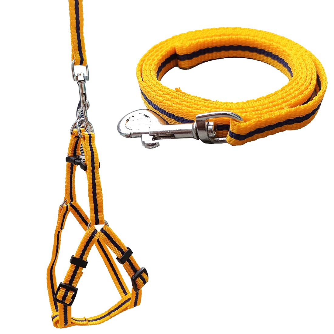 PetCeptual Nylon Dog Harness & Leash Set for Small Dogs & Puppies - Yellow (B099X17KMK) Amazon Price History, Amazon Price Tracker