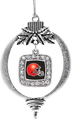 Miniatura 155 de Inspired Silver - My Vintage Initials - Adorno con dije de letra J - Adornos navideños cuadrados de plata con joyas de circonita cúbica