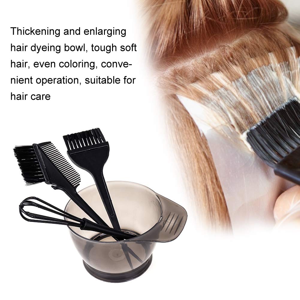 Kit De Coloration des Cheveux Kit De Teinture des Cheveux Teinture des Cheveux Salon Bol De Mélange Teinture des Cheveux Outil De Coiffage Bol De Mélange Ensemble Pour Salon SPA Coiffure(Noir)