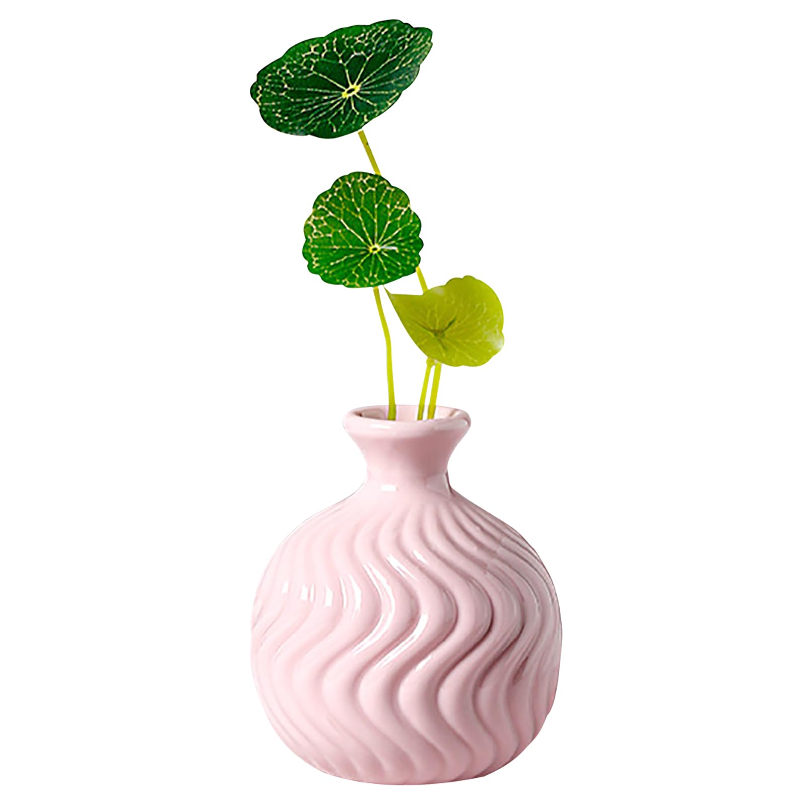 Jarrón pequeño de cerámica para flores, jarrones decorativos secos hechos a mano para sala de estar, jarrón de cerámica de flores pequeñas para el hogar, estante, decoración de centro de mesa de cena