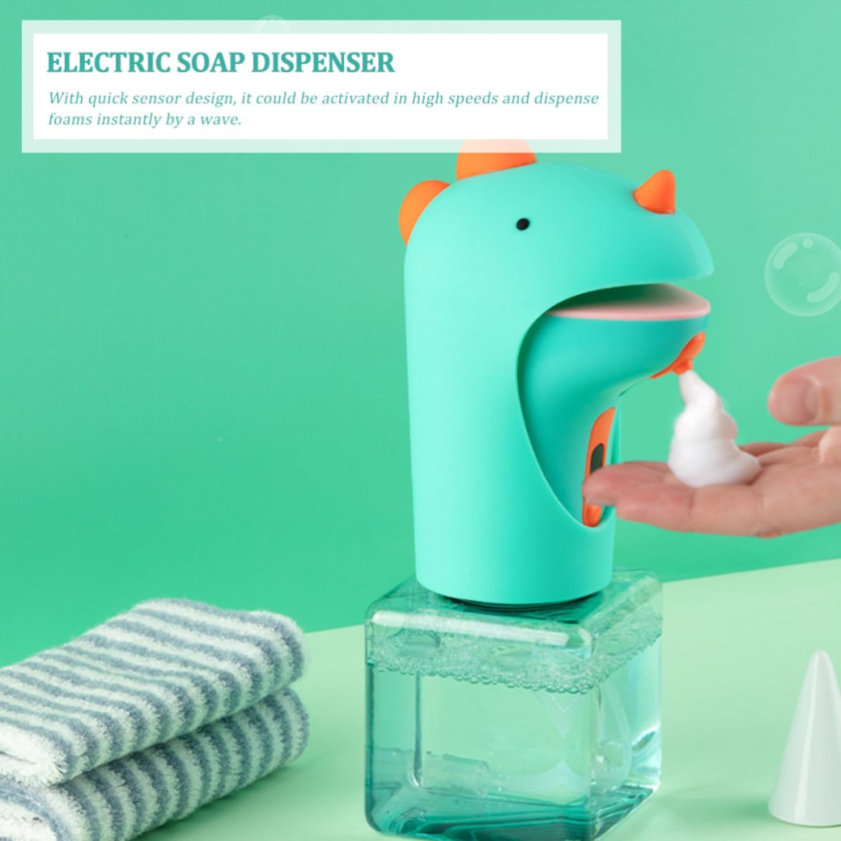 Dispensador de Jabón Espumoso sin Contacto de Dinosaurio 250 Ml