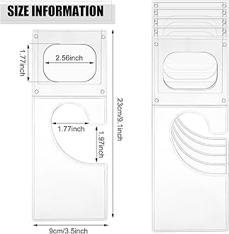 Kathfly 50 Pack Clothing Rack Size Dividers Plastic Closet Dividers for Hanging Clothes Transparent Rectangle Clothes Rack Size Label Hangers for Department Wardrobe Stores Organization