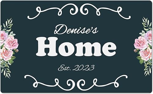 Tapetes personalizados para puertas de exteriores, tapetes personalizados para puerta, tapete de entrada para piso, alfombra de goma antideslizante