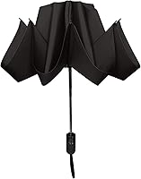 Vista 4 de ShedRain Unbelievabrella - Paraguas invertido, invertido, apertura y cierre automático, resistente al viento y a la lluvia, toldo de doble capa