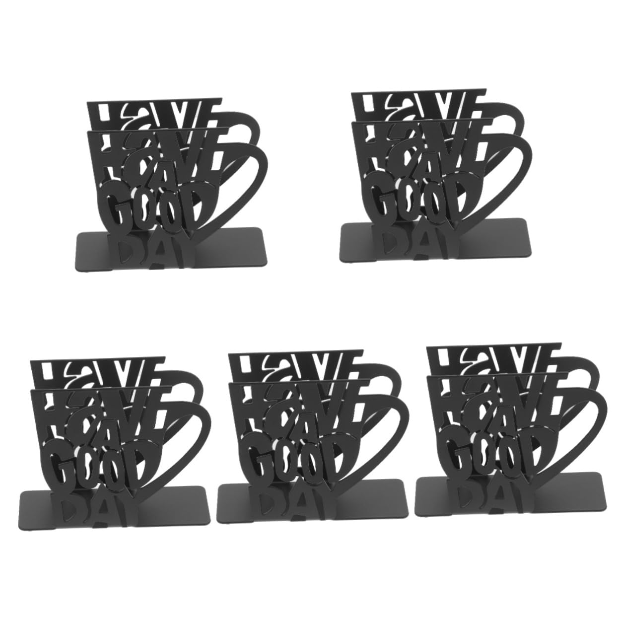 Cabilock 5piezas Soporte De Servilletas De Hierro Para Mesa Servilletero Decorativo De Americano Organizador De Servilletas Para Cocina