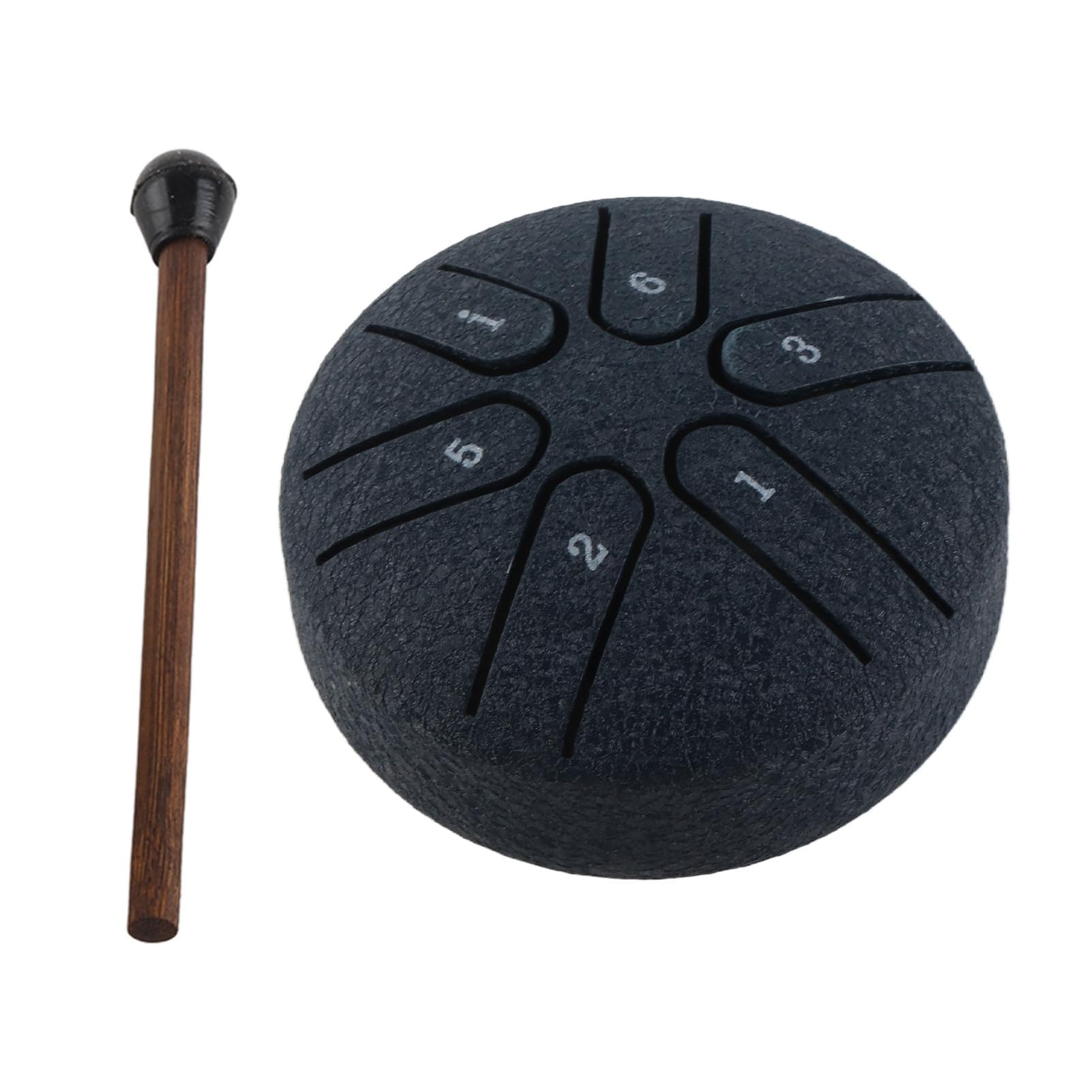 Handpan Bęben Bęben Językowy ze Stali Węglowej Mini 6 Uwaga Bezproblemowy Bęben Instrument Perkusyjny z Podudzie dla Początkujących (Ciemnoniebieski)