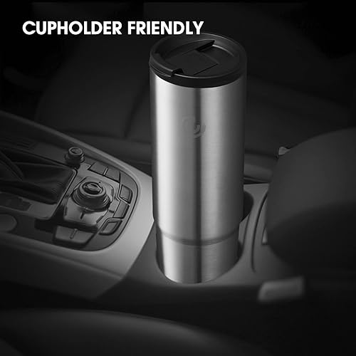 Miniatura 4 de COKTIK Vaso aislado de 40 onzas con pajilla, 3 tapas (con pajilla  abatible), taza de viaje aislada al vacío de acero inoxidable (acero inoxidable)