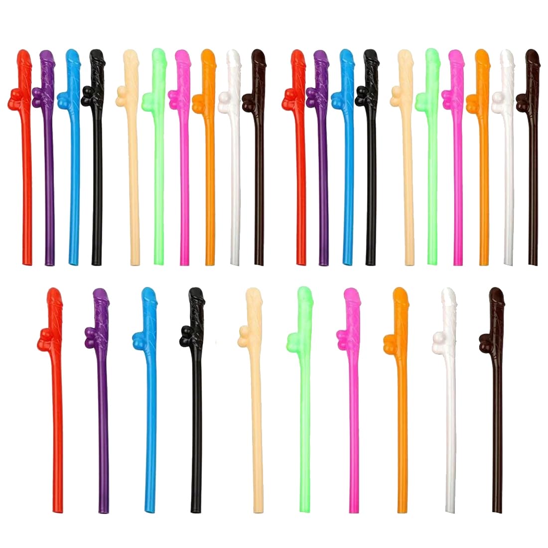 30 Pieces Hen Party Straws,Bride To Be Gifts Do Accessories Straw Bachelorette Drinking Gift Team For Bar Bachelorette Party Birthday Wedding Reusable(Multi)