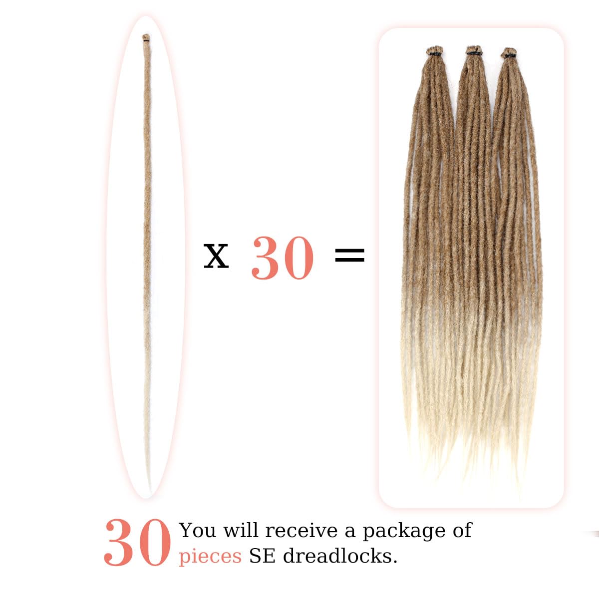 Custom single Ended deadlocks brown and blonde Double or Single ended? BRUSHABLE CURLS! Special offer -25  main image 3