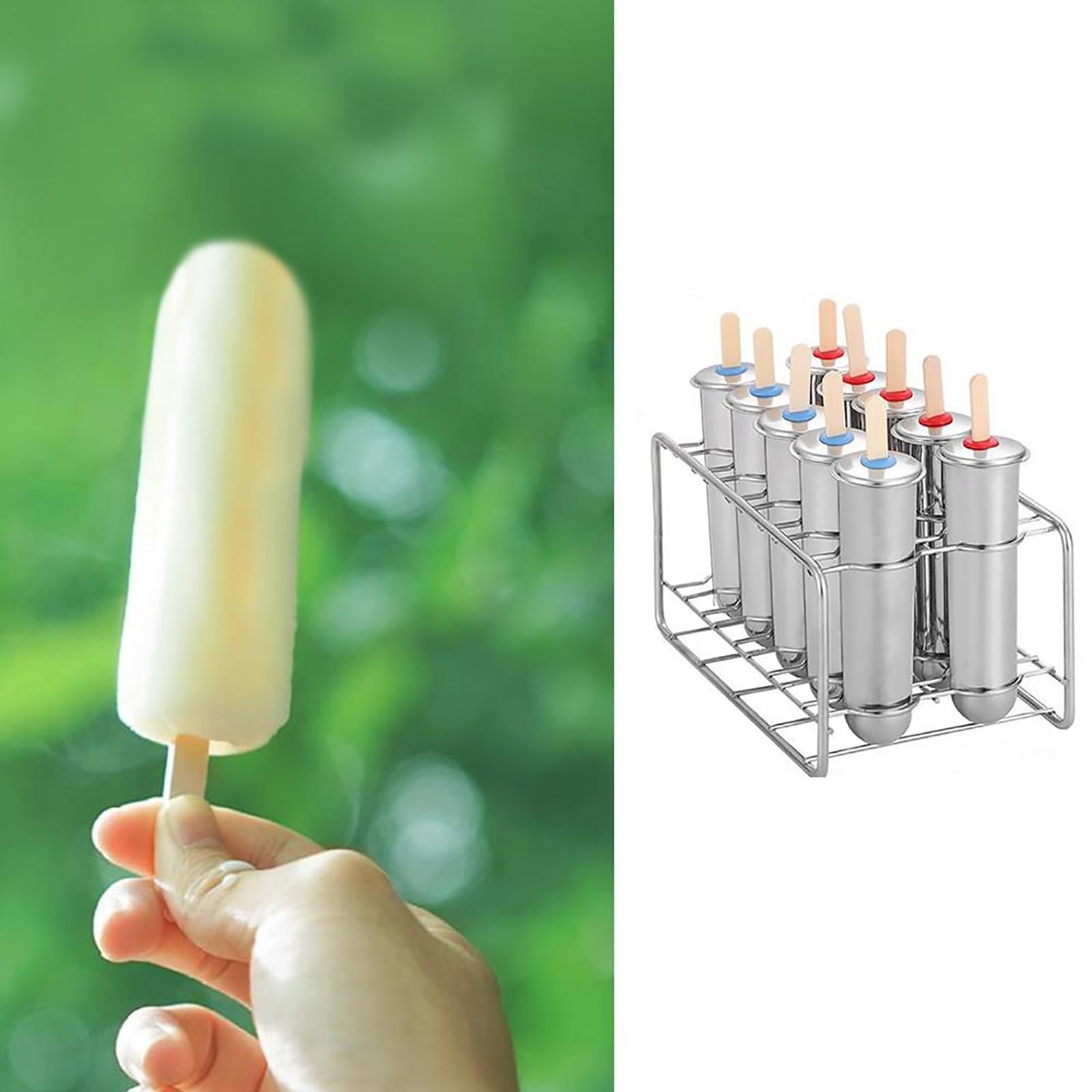 Amazon.co.jp: 金属製アイスキャンディー型、ホルダー付き丸頭