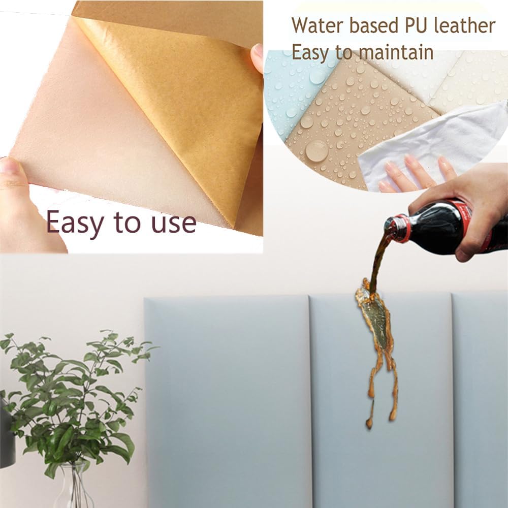 3D Anti-Collision Wall Padding for Kids, Peel and Stick Upholstered Wall Panels, One Piece Size 11.8"X31.4", Pack of 2/3/5 Panels,Self-Adhesive Headboard Panels for Wall,Light Grey,11.8x31.4in 3pcs