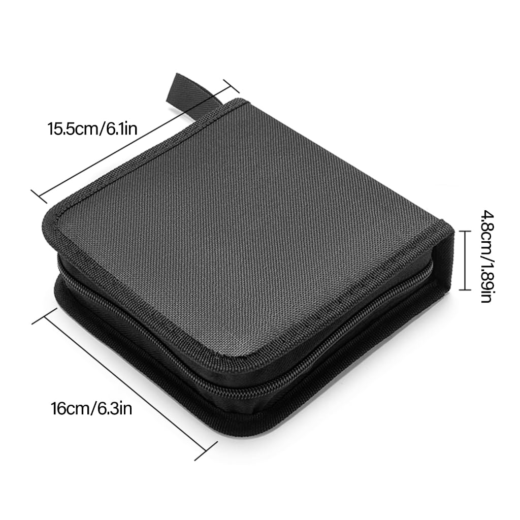 Sac de rangement pour CD de voiture en tissu Oxford avec 40 poches pour ranger vos CD en toute sécurité et organiser les amateurs de musique