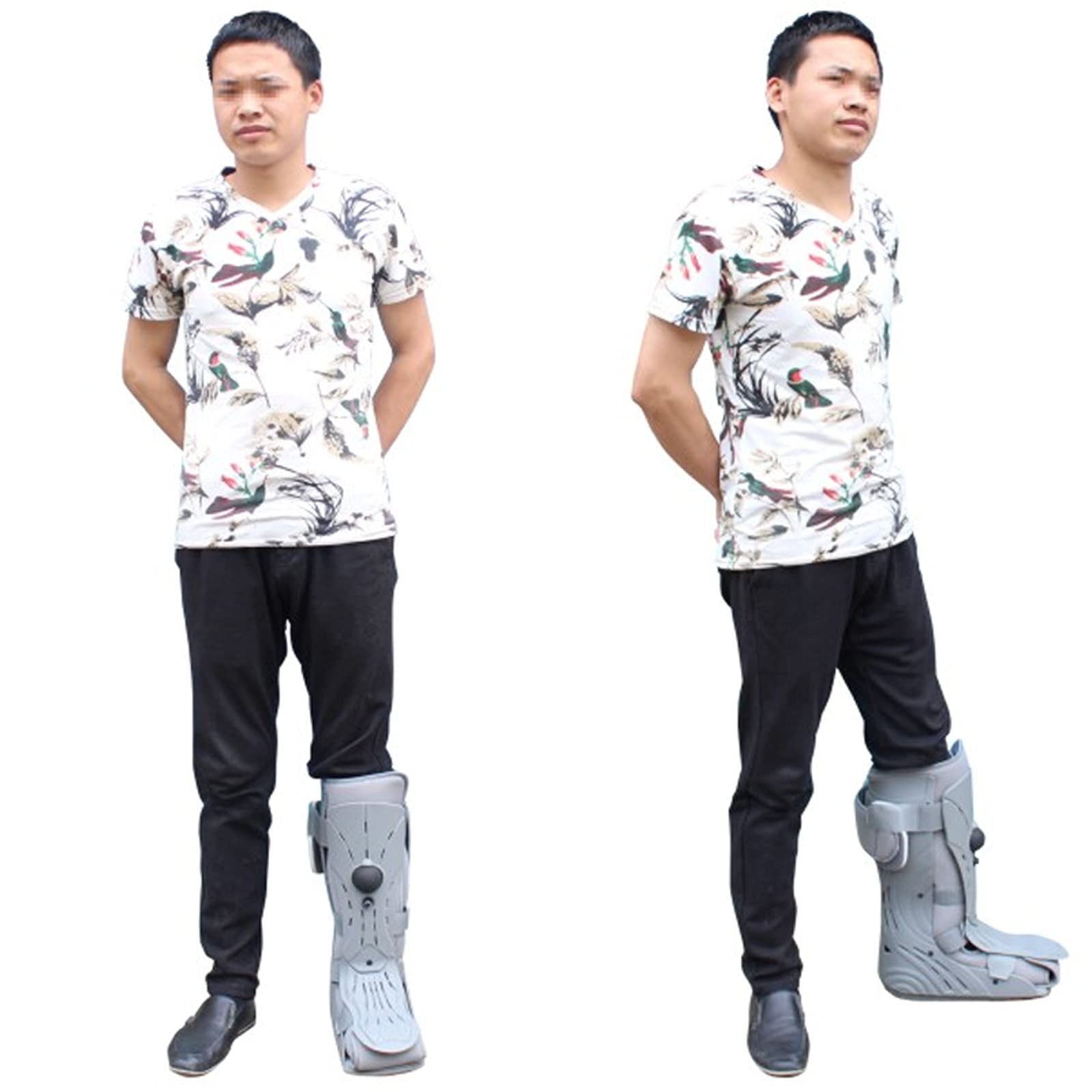 Zapatos de Tobillo Bota ortopédica para fracturas para Hombres y Mujeres Tobillera Ajustable en Lugar de Yeso para Proteger el Tobillo Fijo para Lesiones Fracturas Esguinces (XL)