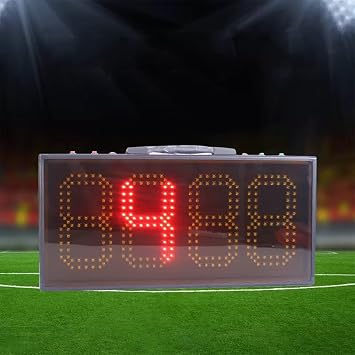One Side LED Electronic Replacement Card, Portable Football Electronic Soccer Change Player Display Board Referee Substitution Boards Equipment, Football Training Game Equipment