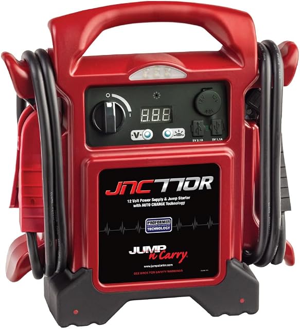 Close Automotive Jump-N-Carry JNC770R Premium Starter 1700 Amps Tip 12 Volts - Red