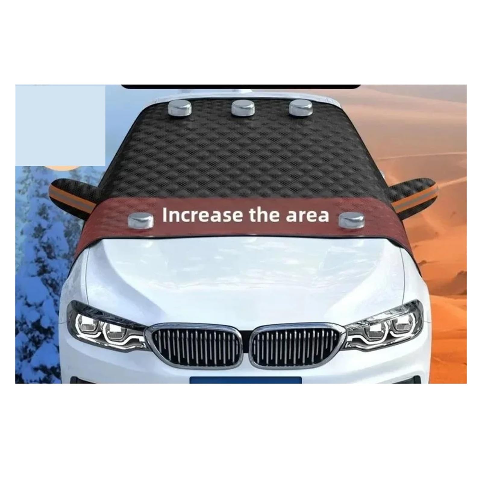Telo Parabrezza Auto Antigelo Parabrezza per Copertura Nevosa per Auto, Parasole Invernale per Esterni, Antighiaccio, Gelo, Parasole per Parabrezza Automatico