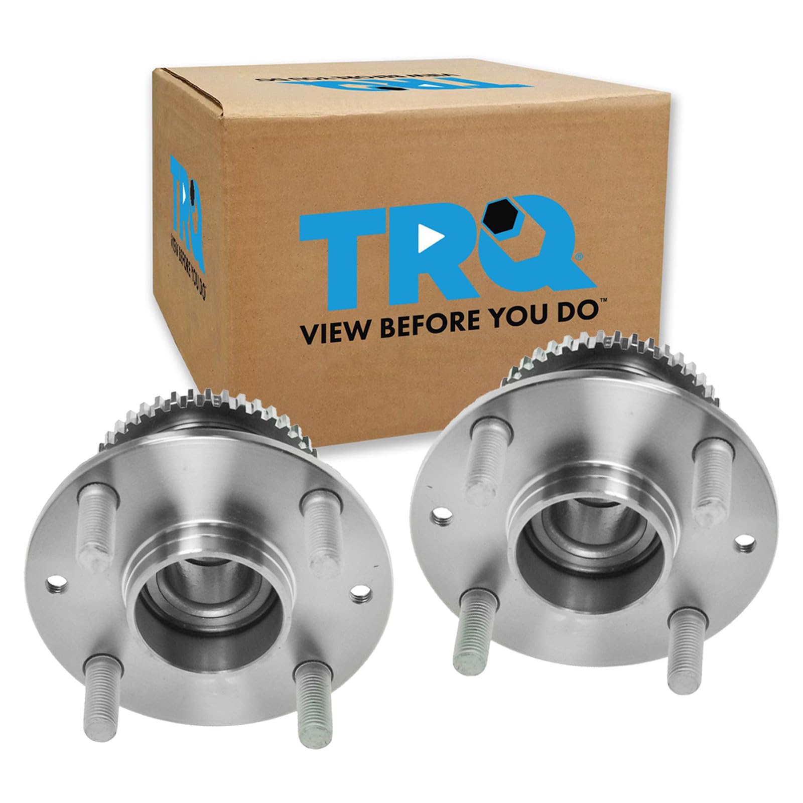 TRQ Front Left and Right Wheel Bearing and Hub Assembly Set 2 Piece