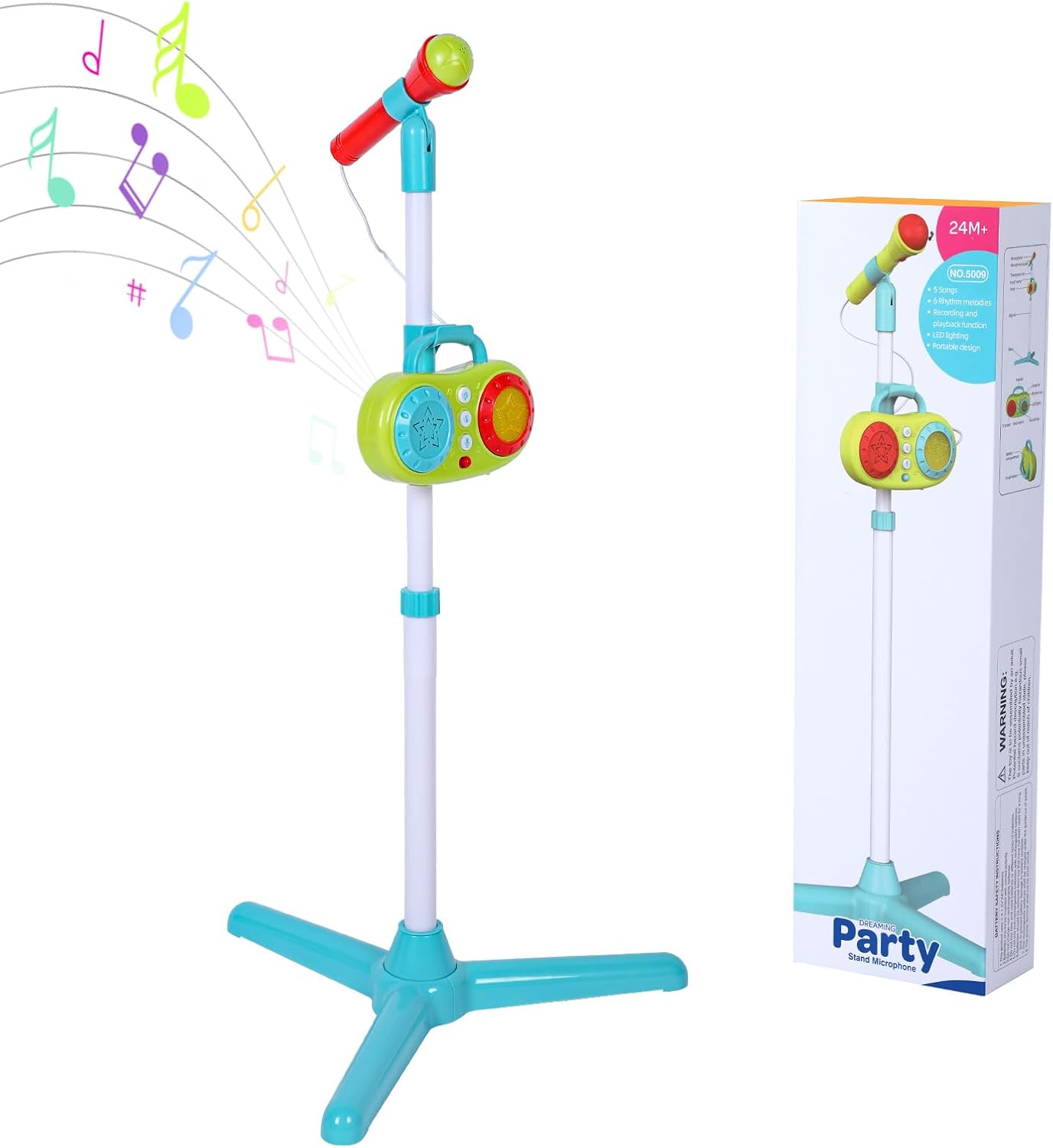 Kids Standing Microphone with Adjustable Stand Sing Along