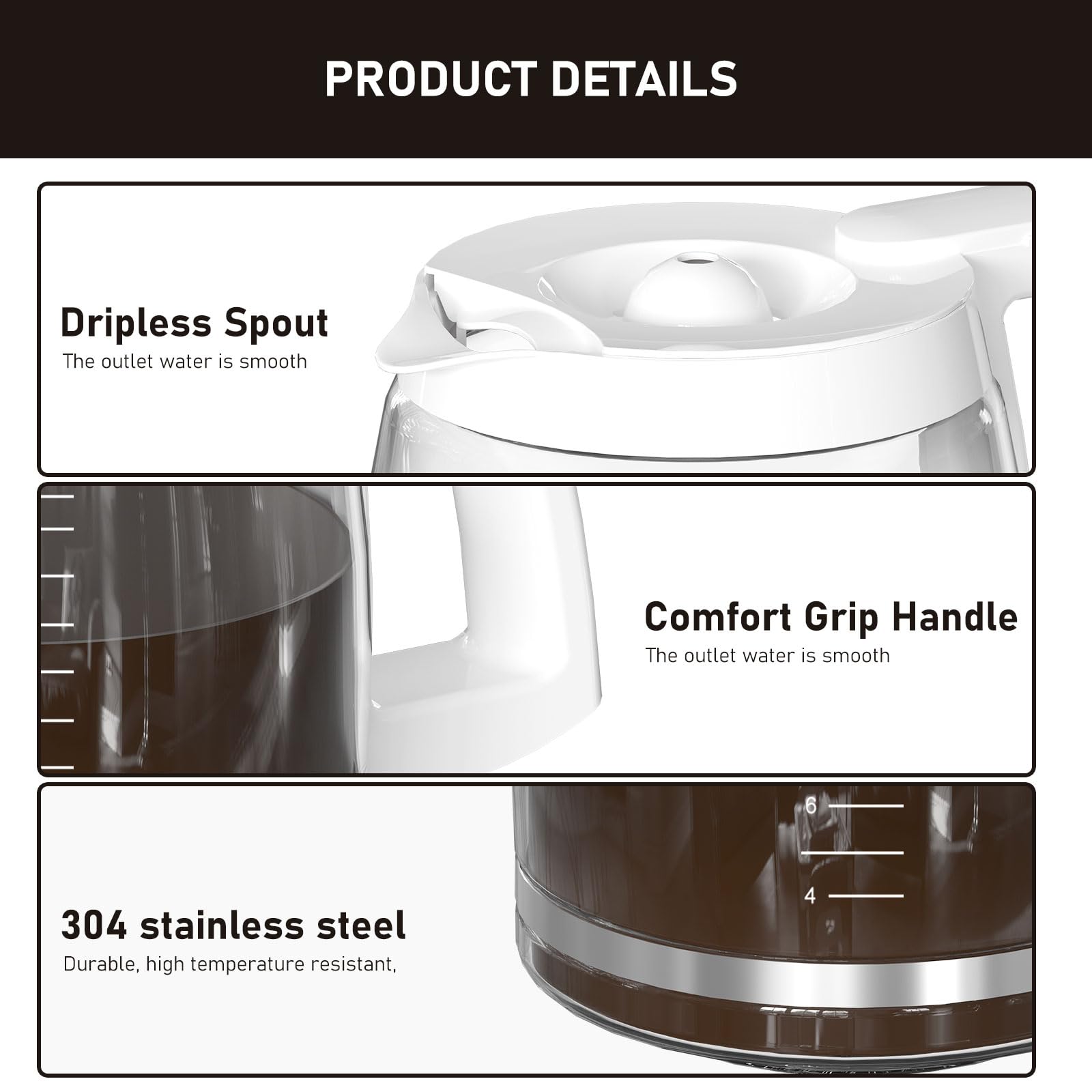 Amazon.com: 12-Cup Coffee Pot Replacement Compatible with