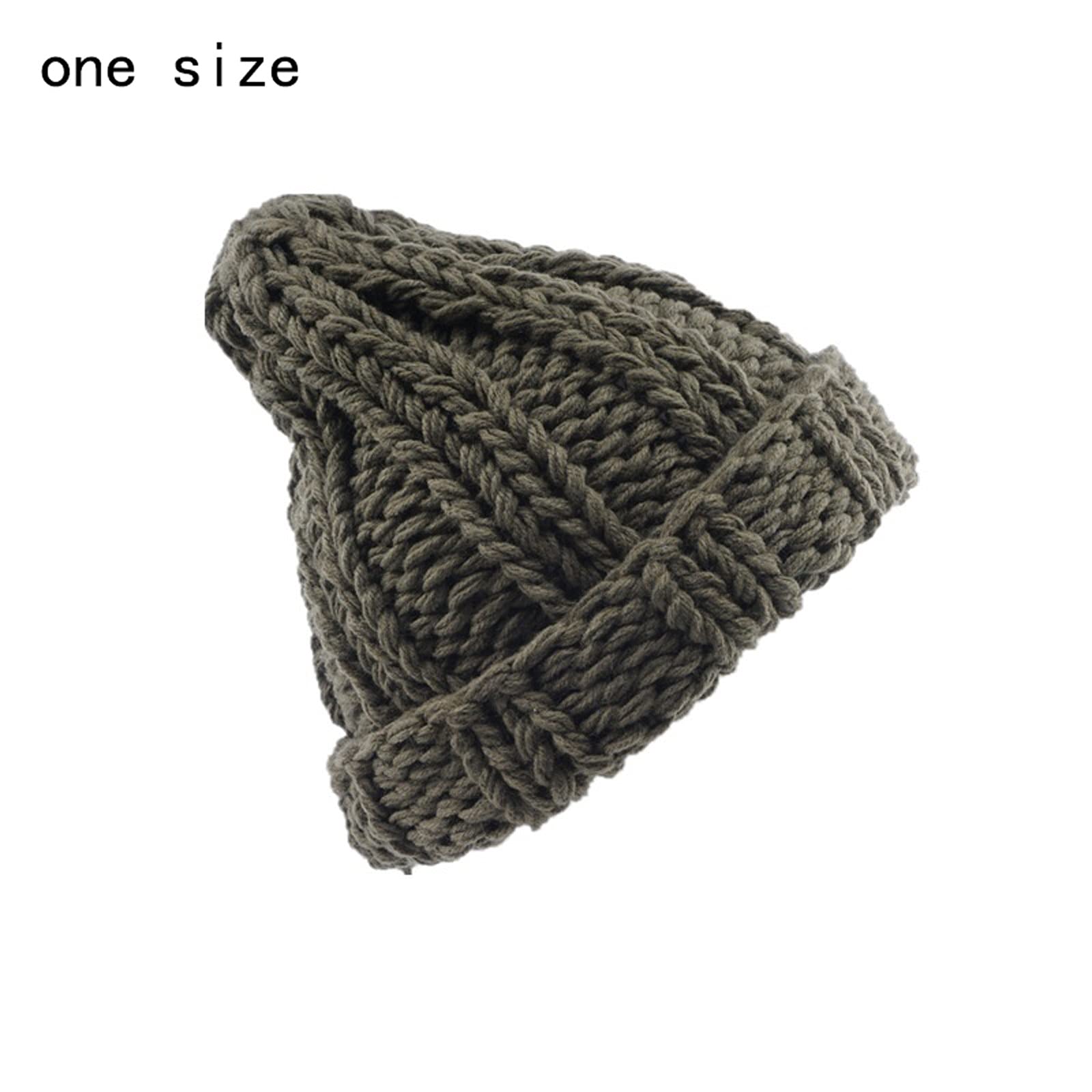 XIANGFADDM Kapelusz Kobiety Zimowe Dzianiny Czapki Kapelusz Gruby Miękkie Ciepłe Gruba Duże Duży Dzianiny Solid Kapelusz Kobiet Bonnet Czapki Czapka Kapeluszowa (Color : Black)