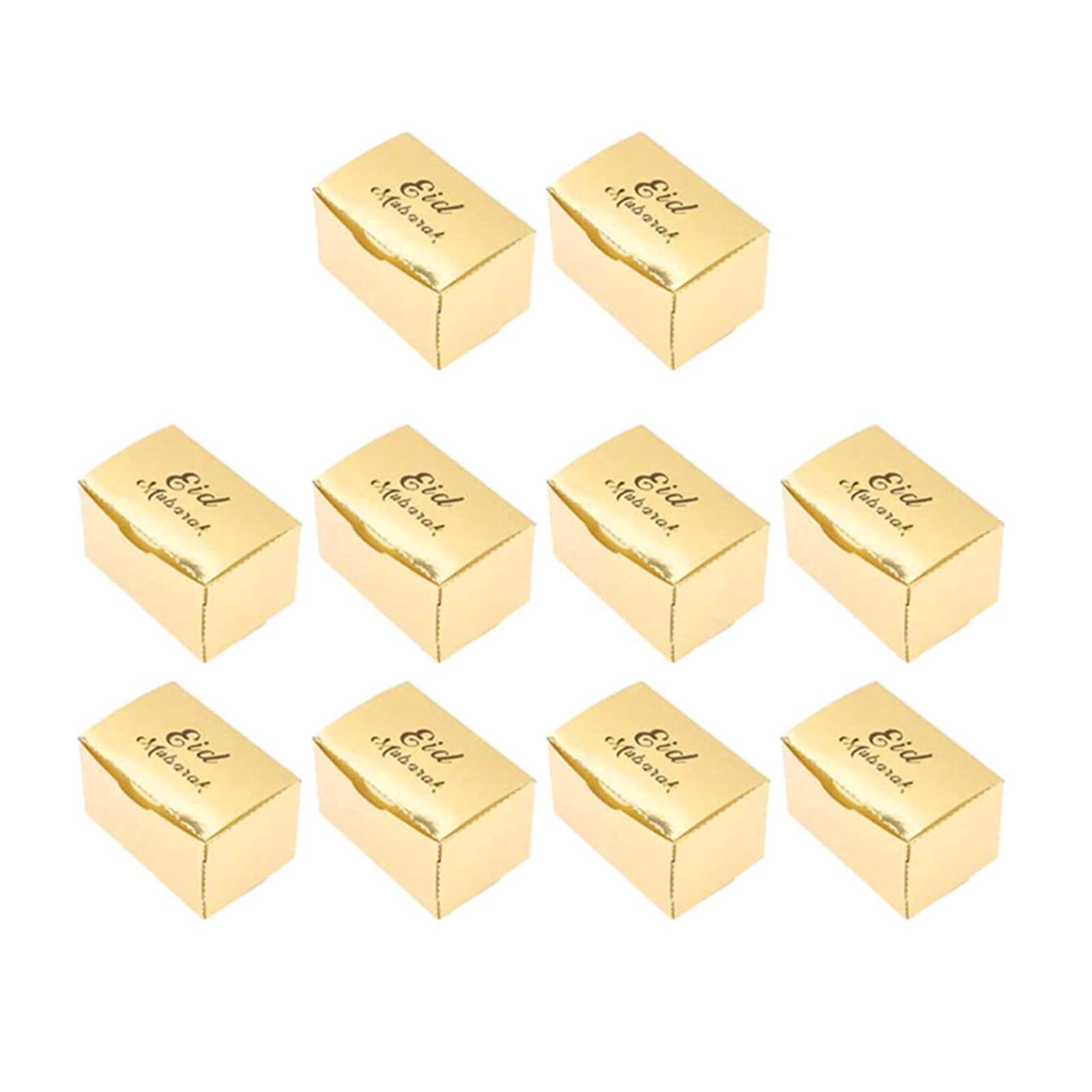 Buxuaaaa Of 10 Eid Box Candy Boxes Eid Packaging Box Colorful Paper Boxes Suitable for Snacks and Party Charm Cardboard