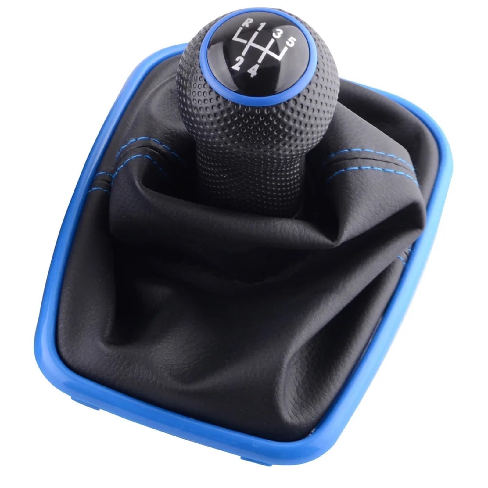 GXQKLSU Gear Shift Knob Compatible with VW for Golf 4 for GTI R32 for Bora for Jetta MT 2003-2008 5 6 Speed Gear Shift Knob Lever Shifter Gaitor Boot PU