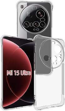 USTIYA Xiaomi 15 Case, Ultra Clear TPU Four Corners Military Grade Protective Cover Transparent Soft Fan