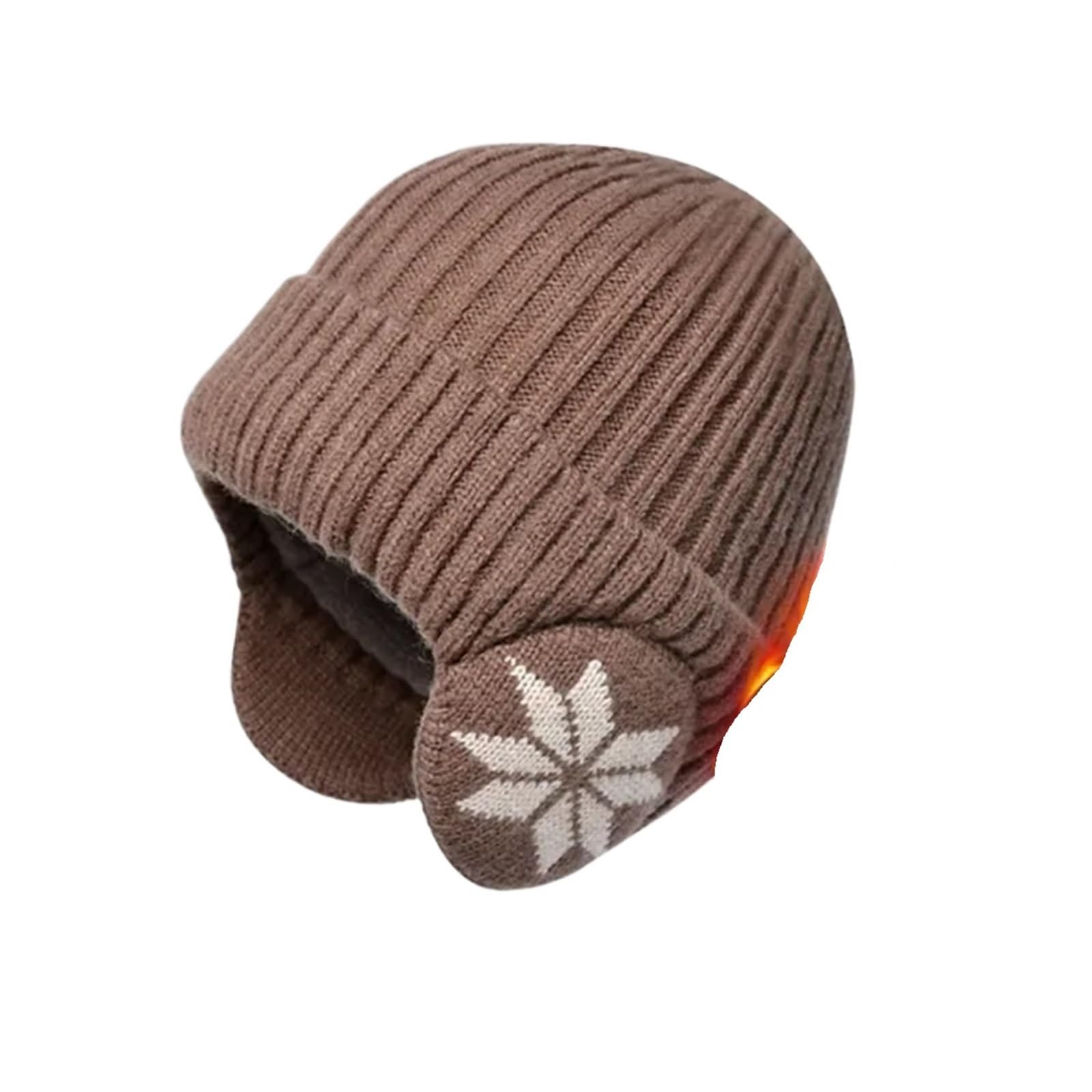 Cappello in cotone lavorato a maglia caldo peluche da uomo invernale unisex Protezione for le orecchie esterno più berretto in velluto for cappelli pullover donna per Gita