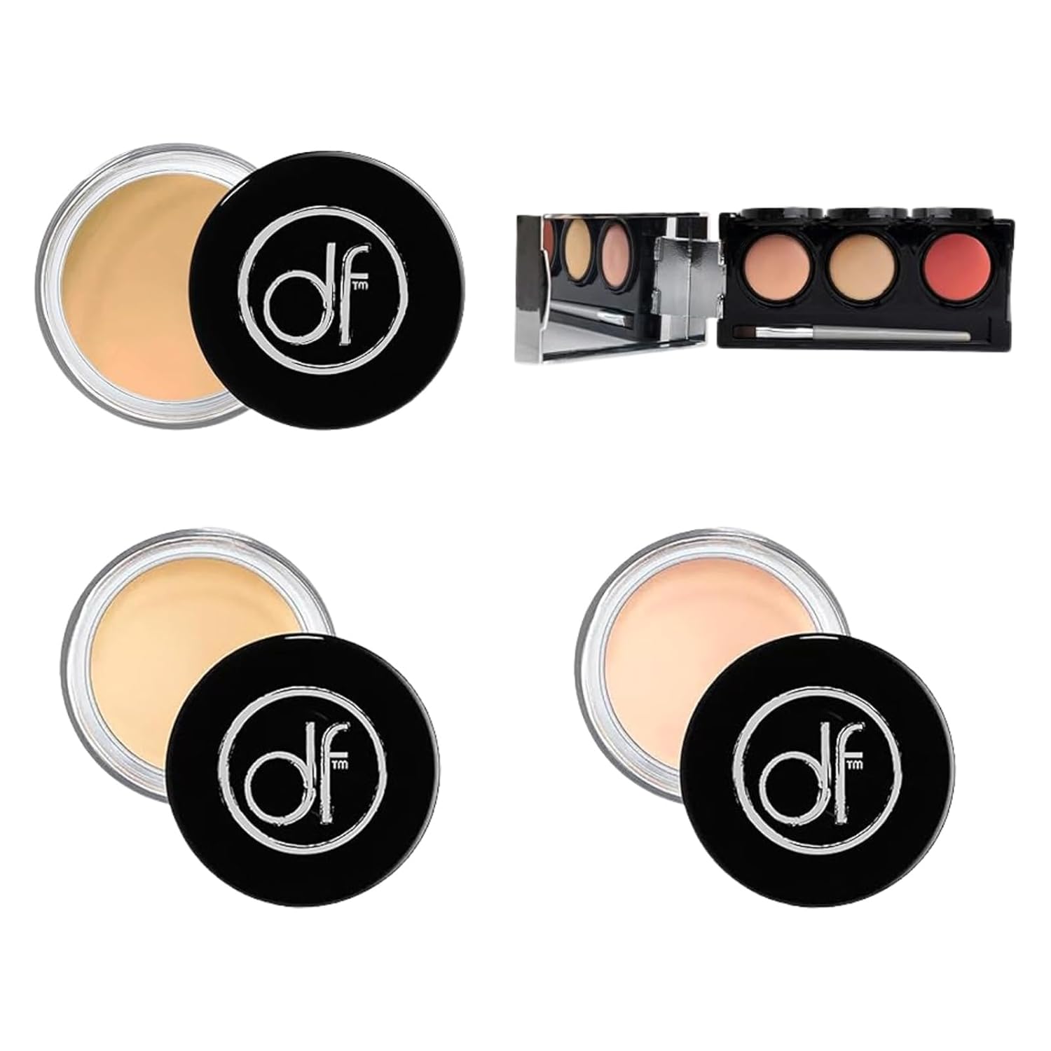 Dermaflage Full-Body Coverage Bundle Waterproof Concealer Cream Golden Fair Fair Tattoo Cover-Up Makeup Palette Light