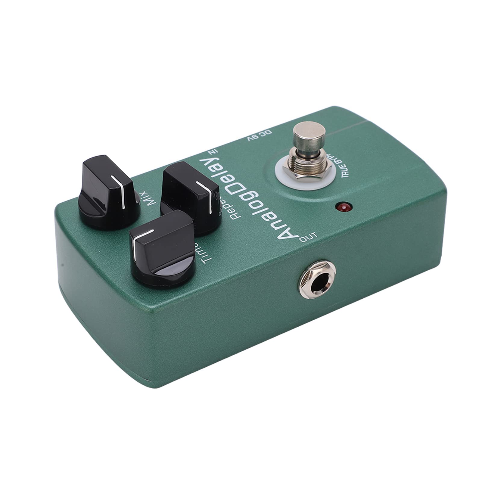 Pedale effetto Delay analogico Pedali monoblocco per chitarra elettrica con ritardi del circuito True Bypass per musicisti professionisti e appassionati di chitarra Green Metal