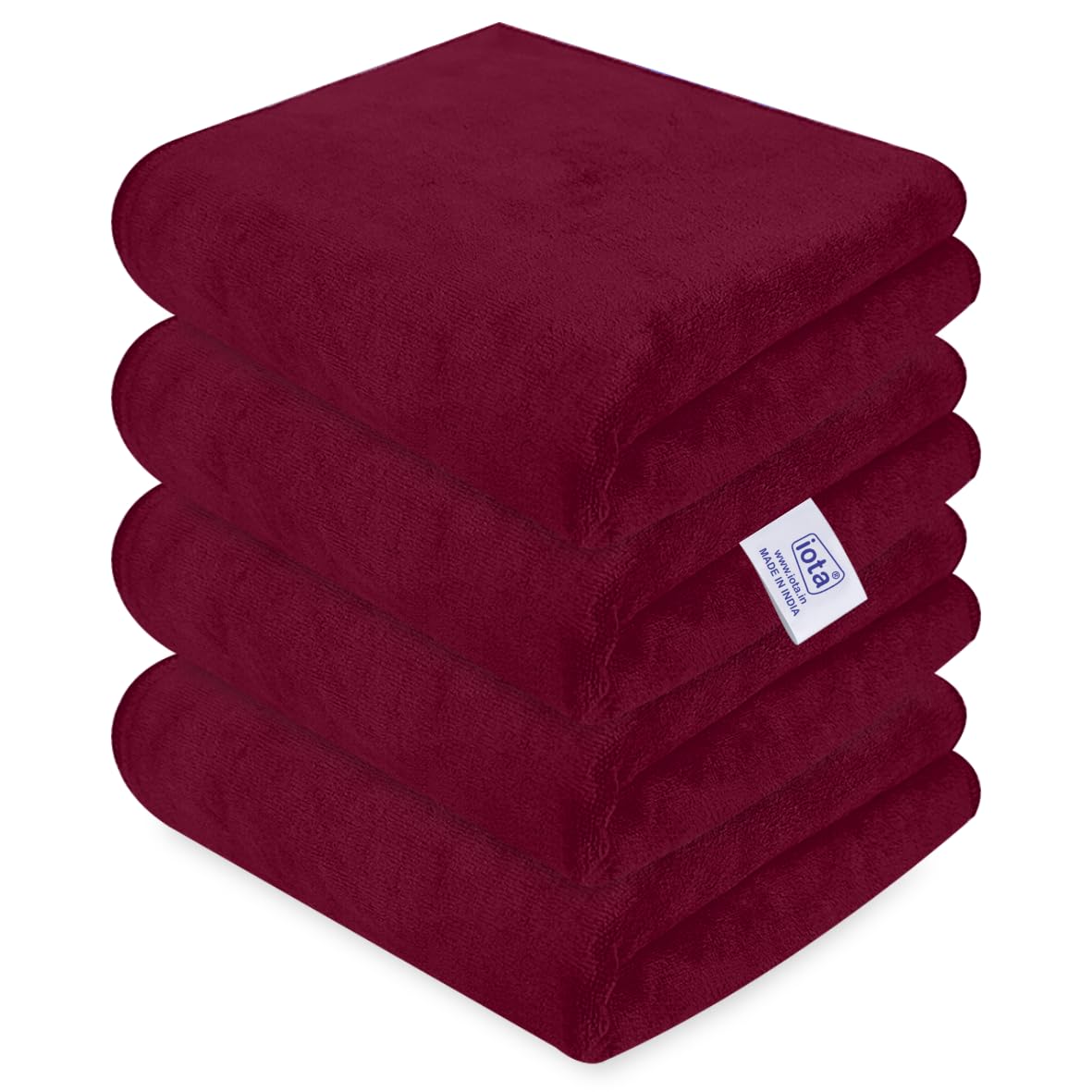 iota® Microfiber Cloth - 60x40cms - 450 GSM - Thick Lint & Streak-Free Microfiber Cloths - Automotive Microfibre Towels for Car, Bike Cleaning Polishing Washing (Maroon, Pack of 4)-image-19