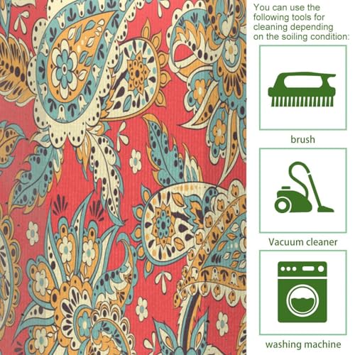Alfombrilla de cocina para evitar resbalones VAPOKF lavable flores 2x 5