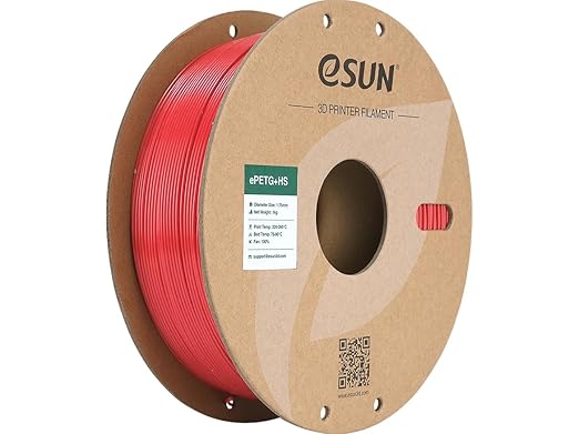 Bobine de Filament PETG+HS Esun - Rouge - 1kg