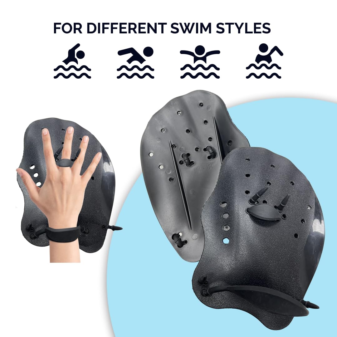 kina - Pinne per Mani Nuoto Professionale | Comfort, Velocità e Performance Superiori | Regolabili e Comode | Per Principianti ed Esperti