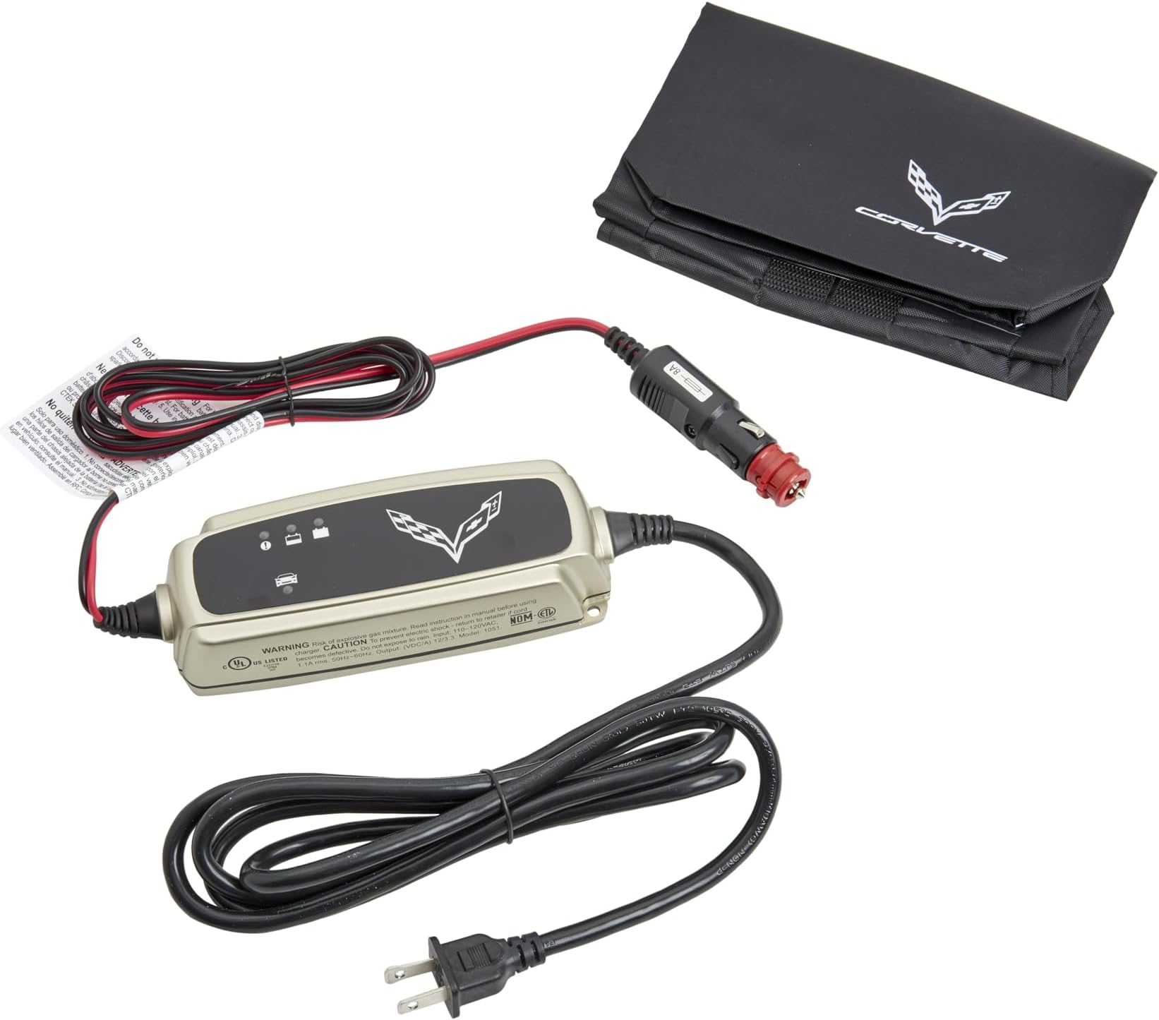GM Accessories 84020220 Battery Conditioner with Crossed Flags Logo