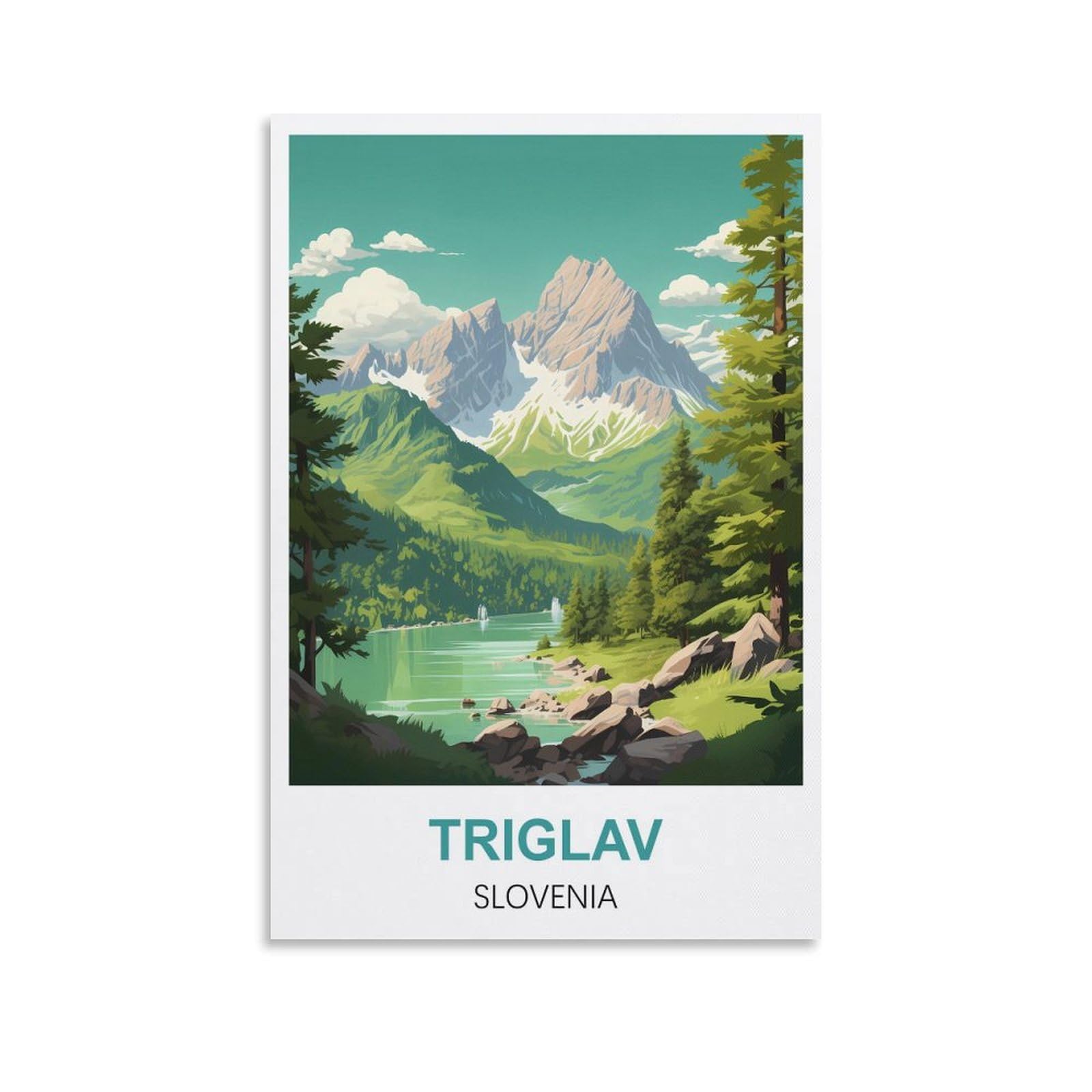 EZMLFA Diamond Art Kits Adults,Triglav Slovenia,5D Dimond Picture, Crystal Gem Art Crafts for Boys Girls, DIY Mosaic Creations Set for Home Decor 40x40cm