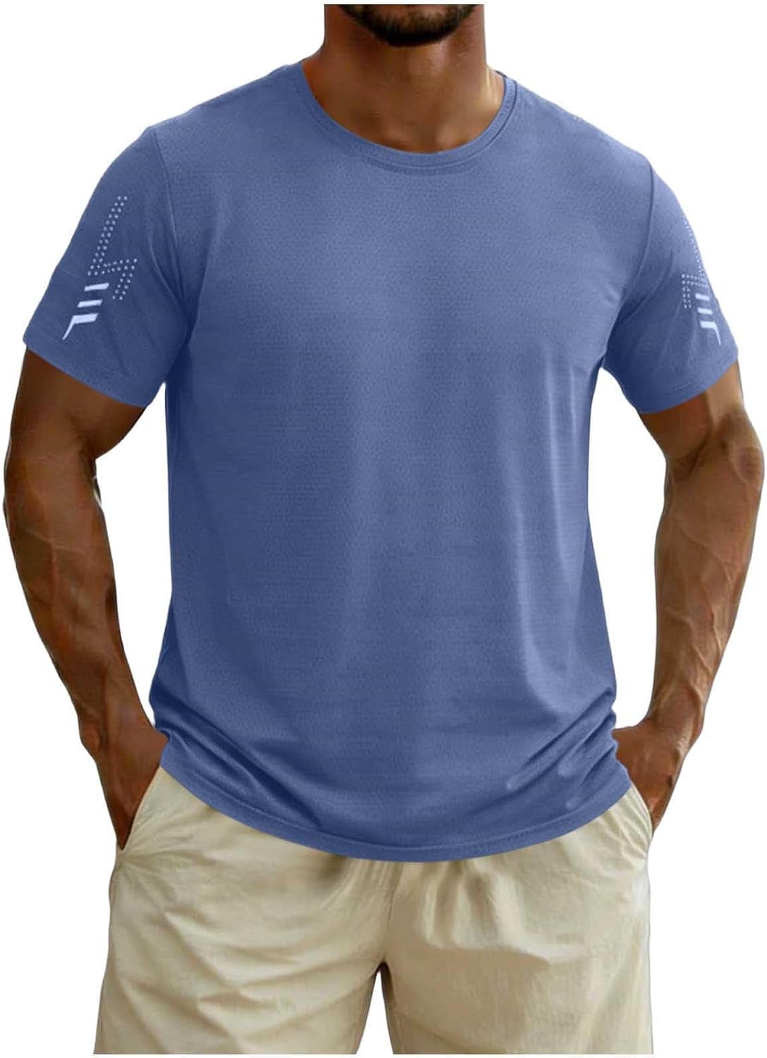 Men Workout Athletic Short Sleeve Shirts Quick Dry Running Rash Guard UPF 50+ Breathable Gym T-Shirts Tops