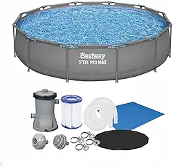Piscina Estrutural 6473 Litros Premium + Bomba Filtrante 110V + Capa + Lona Bestway