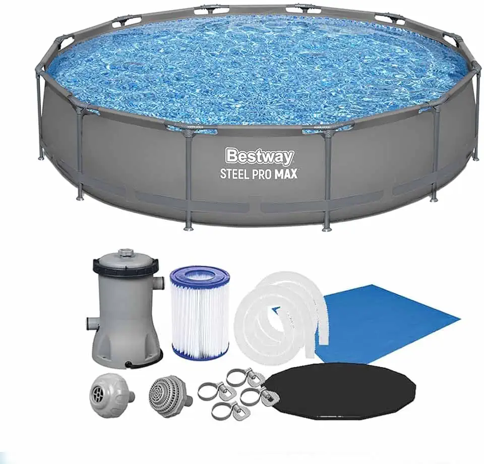 Piscina Estrutural 6473 Litros Premium + Bomba Filtrante 110V + Capa + Lona Bestway