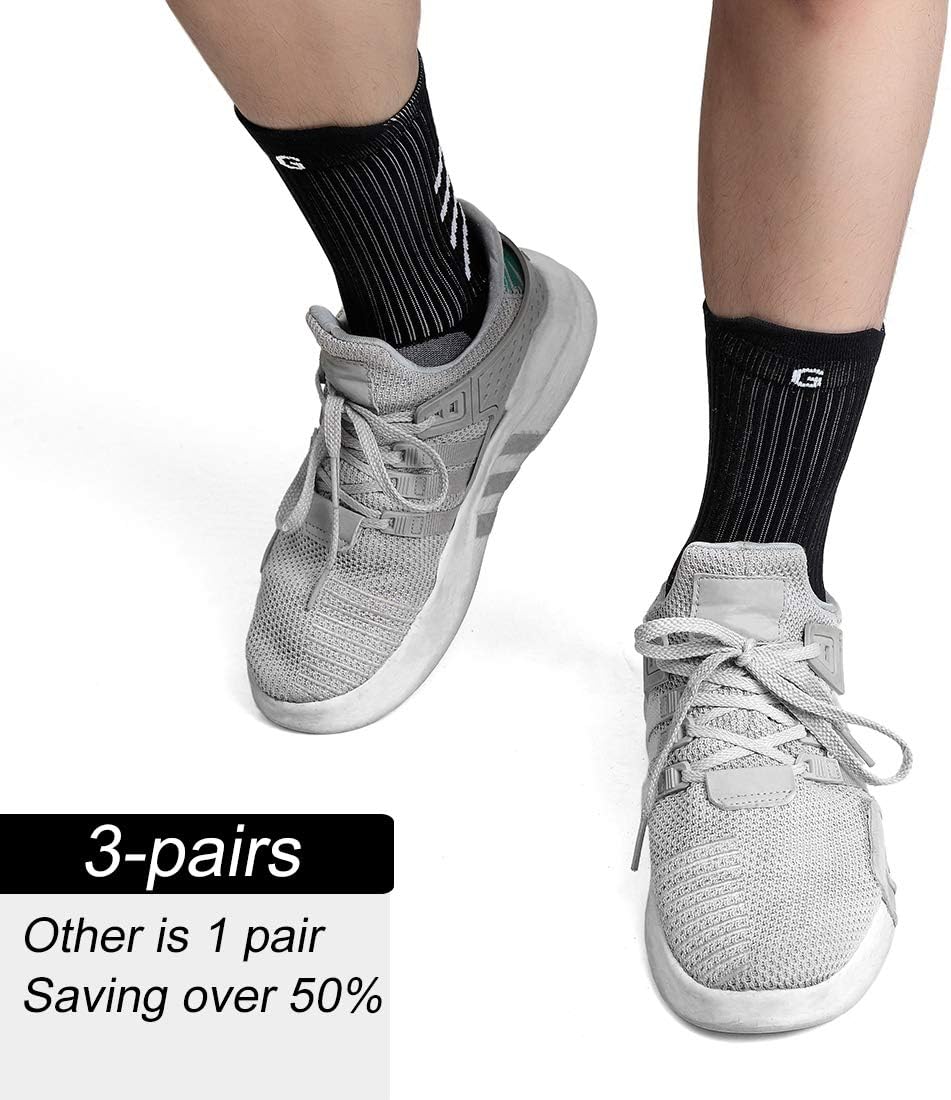 Anti-slip Sock Men Women Non-slip Soccer Basketball Tennis Sport Sock Grip Non skid Slipper Sock Yoga Football Black M 3P - Image 7