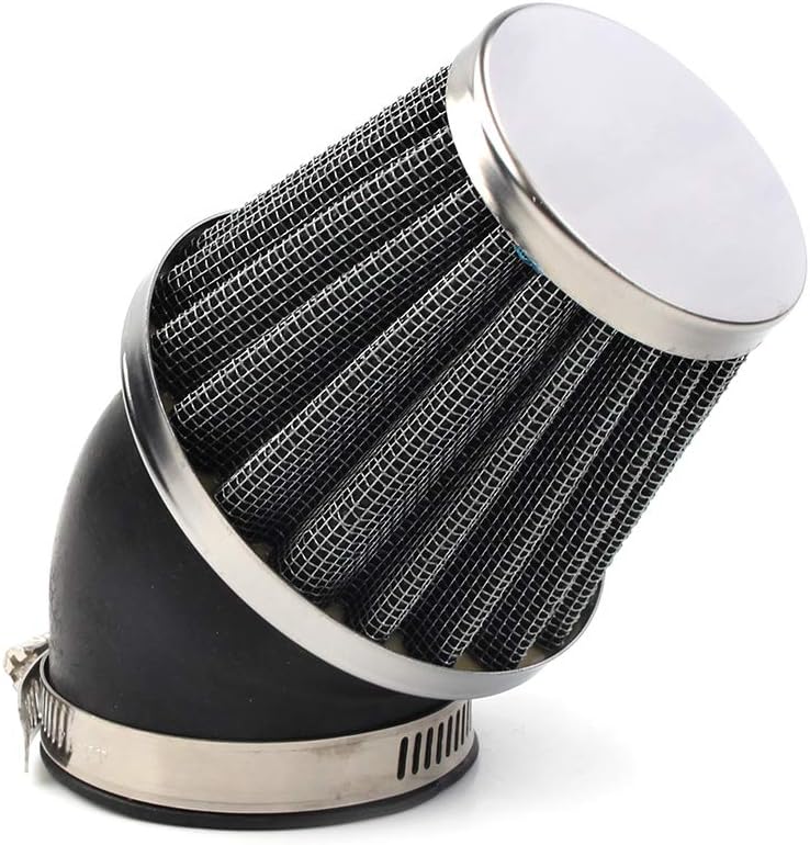 Newsmarts 50mm Air Filter, Curved Motorcycle Air Filter for Dirt Pit Quad ATV Bike Buggy Go Kart for HONDA for Kawasaki 50cc Chinese Scooter for APRILIA for Benelli,