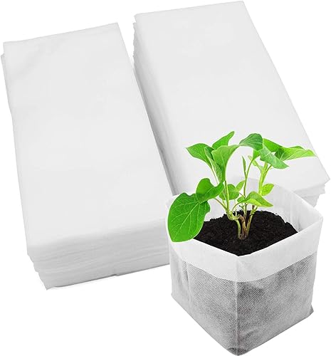 Miniatura 8 de 30 bolsas de cultivo, biodegradables no tejidas, bolsas de tela para plantas de semillero, bolsas de plantas para plantas de jardín (15.7 x 14.2)