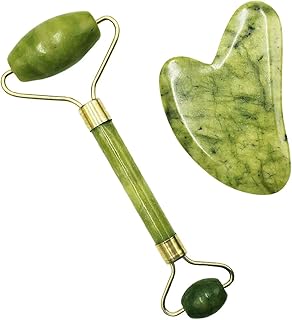 مجموعة جوا شا رولر من حجر اليشم لتدليك الوجه والتخلص من السموم والتجاعيد ومقاومة علامات التقدم في السن (موديل رقم 2)