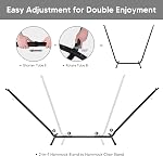 SUNCREAT 2-in-1 Chaise à suspension convertible avec support, Space Sauver la chaise de hamac avec stand, brevet en attente, gris foncé