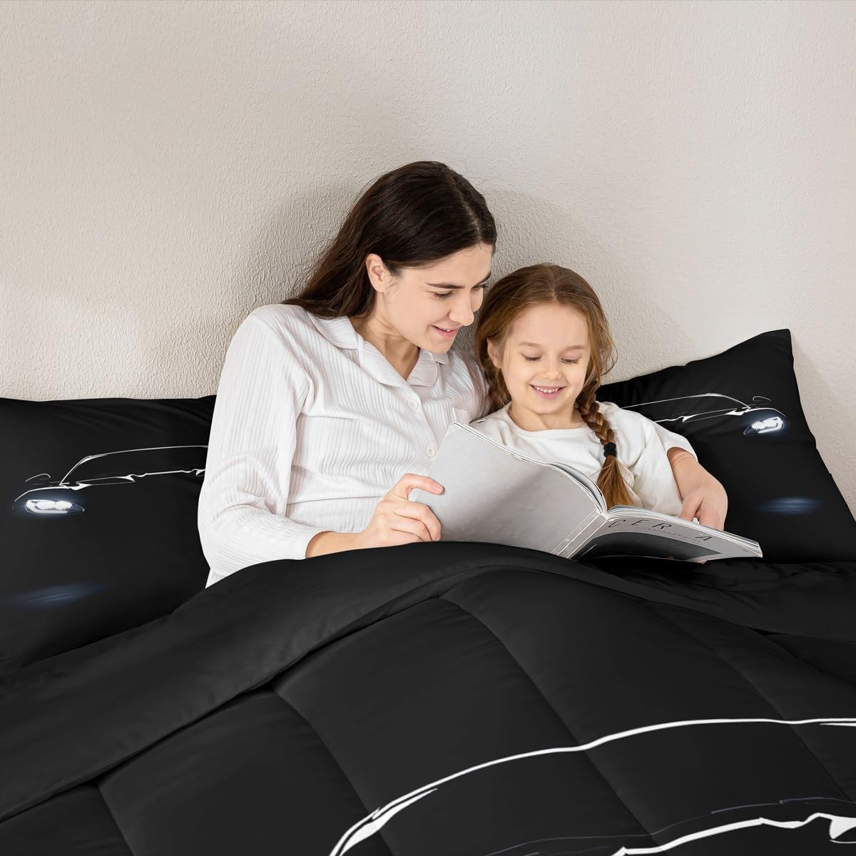 Black Race Car Comforter Set Twin Size,Race Car Room Decor for Boys,Sports Bedding Sets for Kids Boys Girls Teens,Cars Racing Games Bedding Comforter Set,Luxury Soft With 1 Pillow Case Bedroom Decor - Image 4