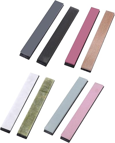 Miniatura 7 de Juego de 8 piedras para afilar cuchillos, afilador de cuchillos profesional, kit de afilador de piedra de afilar con base de 240 # a 10000 #, grano