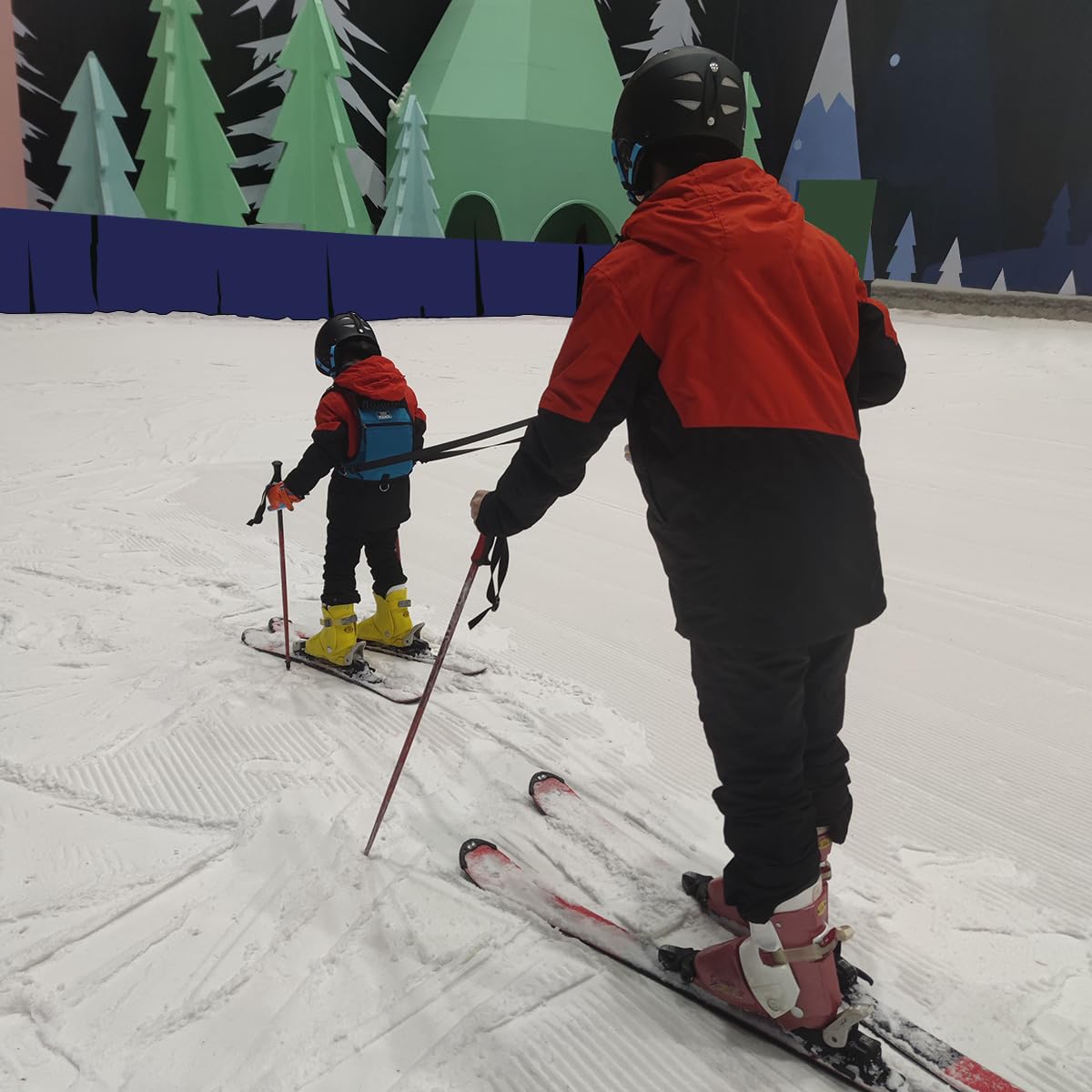 Imbracatura da Sci Bambini Principiante Snowboard Zaino da Allenamento Corde di Sicurezza per L'apprendimento della Bicicletta da Skate