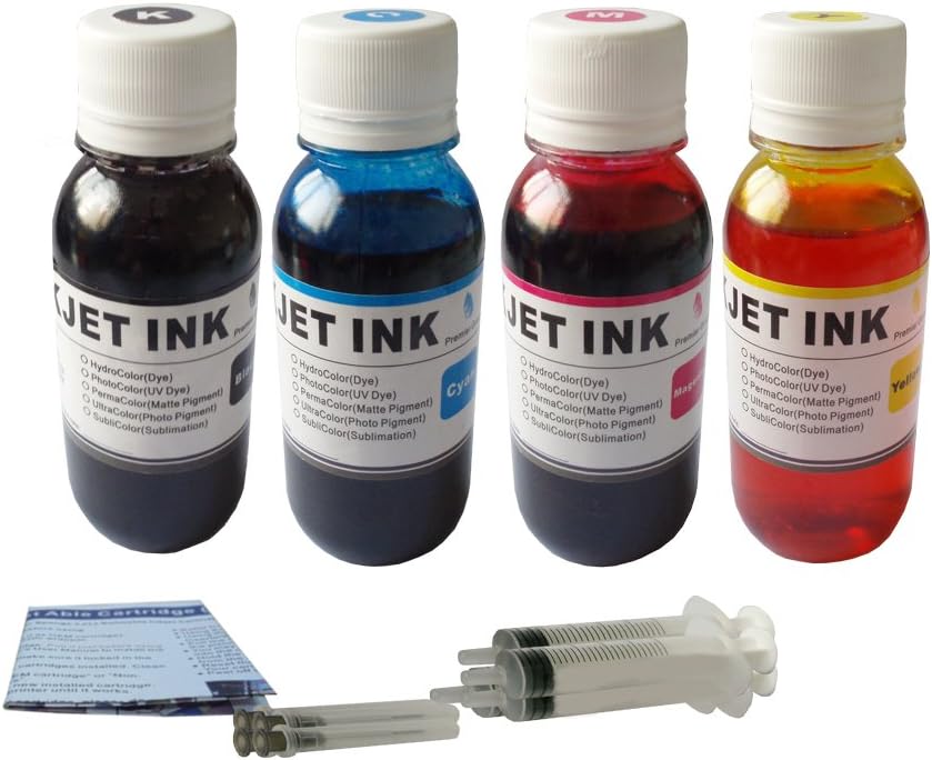 ND R@ Dinsink 4x100ML Refill Ink for Brother LC71 LC75 LC79 cartridges and MFC-J280W J425W J430W J435W J5910DW J625DW J6510DW J6710DW J6910DW J825DW J835DW Printers.The Item Logo.